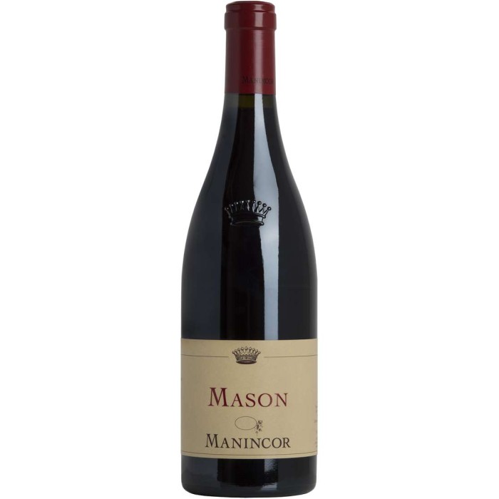 BT75 Pinot Nero Alto Adige MASON  Manincor Doc 2023